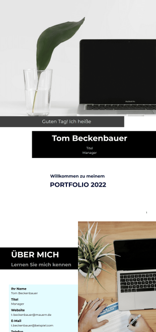 Portfolio Vorlage - PDF-Vorlagen