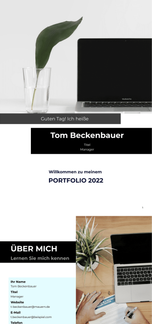 Portfolio Vorlage - PDF Templates