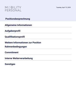 Positionsbesprechung PDF-Vorlage