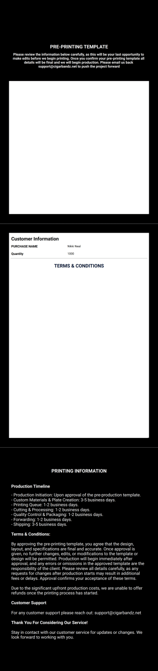 Pre-Printing Template - PDF Templates