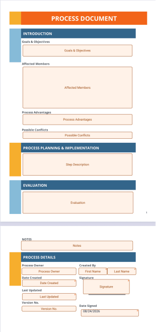 Process Document Template - PDF Templates