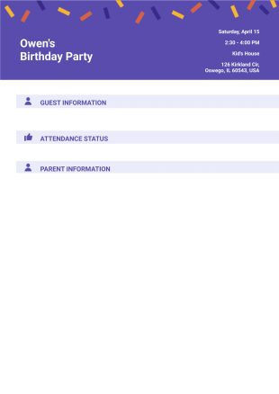 Professional Birthday Party Invitation Template - PDF Templates