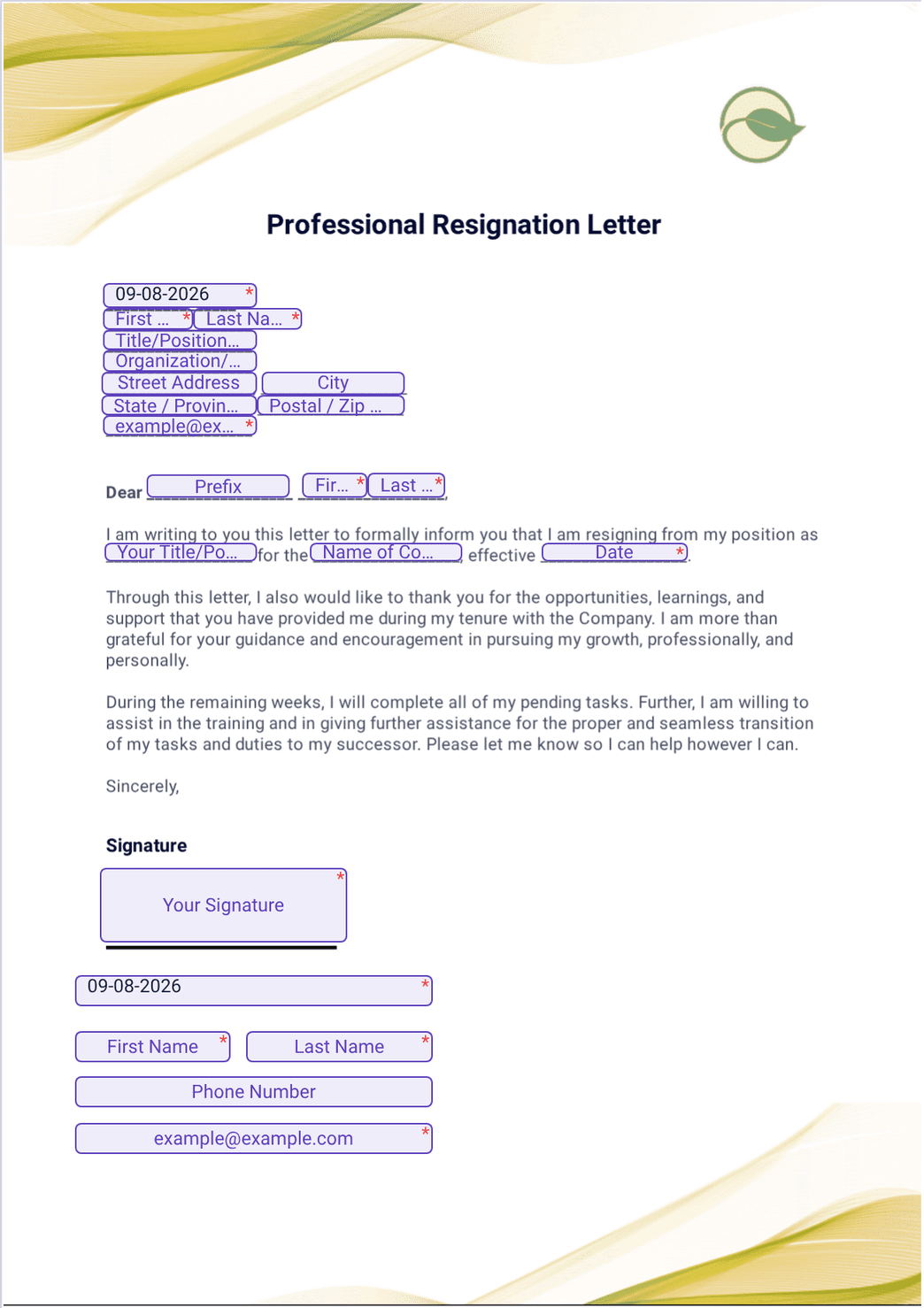 Resignation System.pdf 7 Sample Personal Reasons Resignation Letters In Pdf Word Google