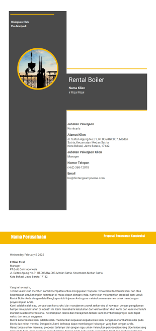 Proposal Konstruksi - PDF Templates