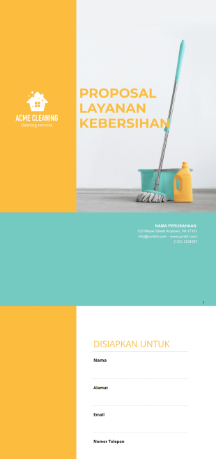 Proposal Layanan Kebersihan Template PDF
