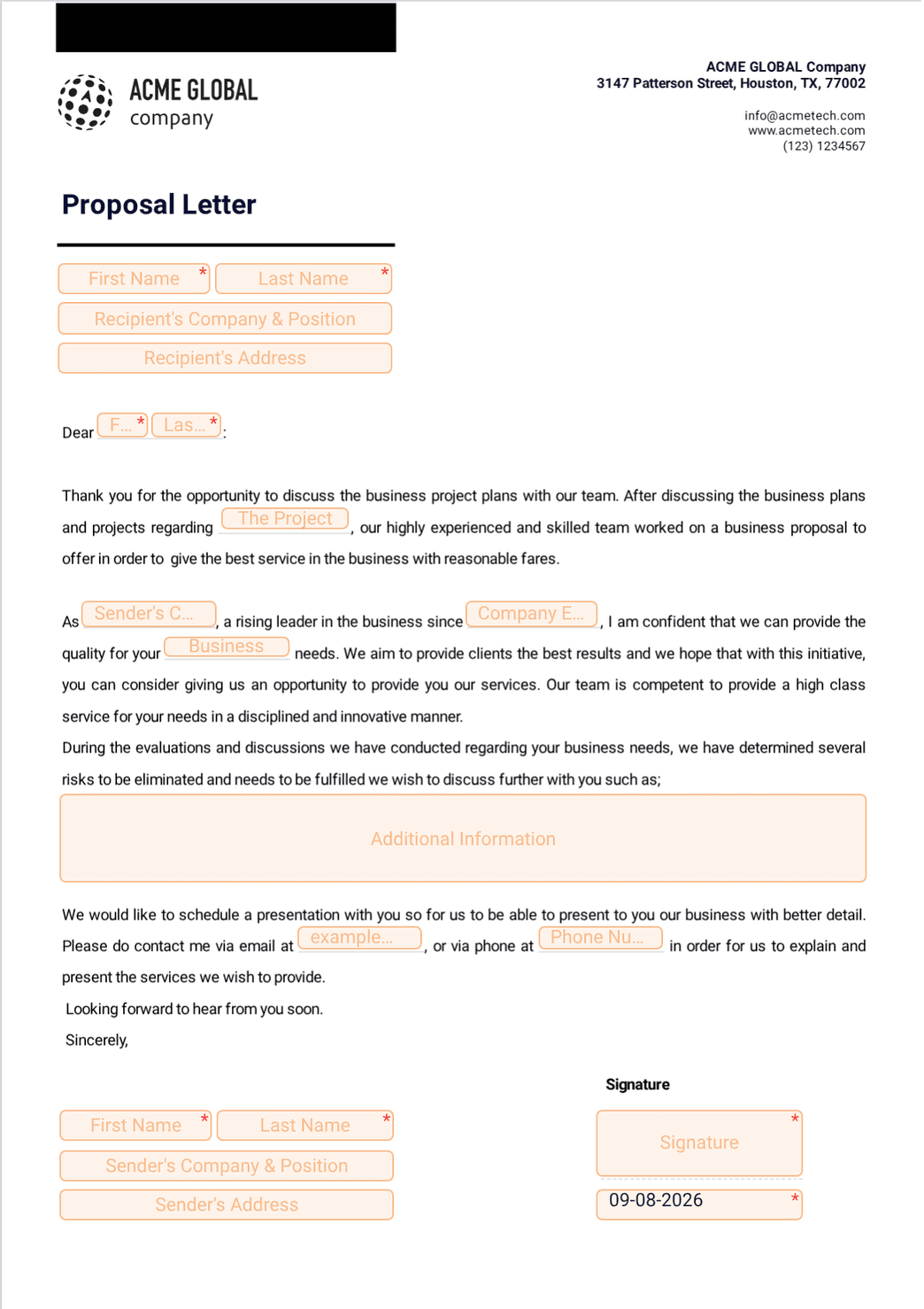 Proposal Letter Draft Format Proposal Letter