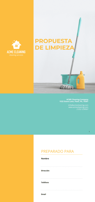 Propuesta de Limpieza Plantilla - PDF Templates