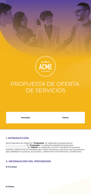 Propuesta de Oferta de Servicios - PDF Templates