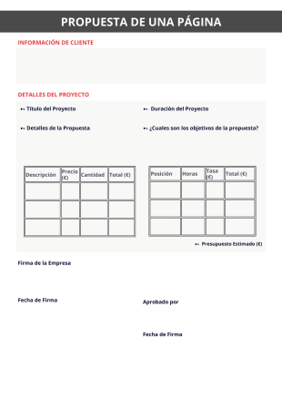 Propuesta de una Página Plantilla - Plantillas PDF