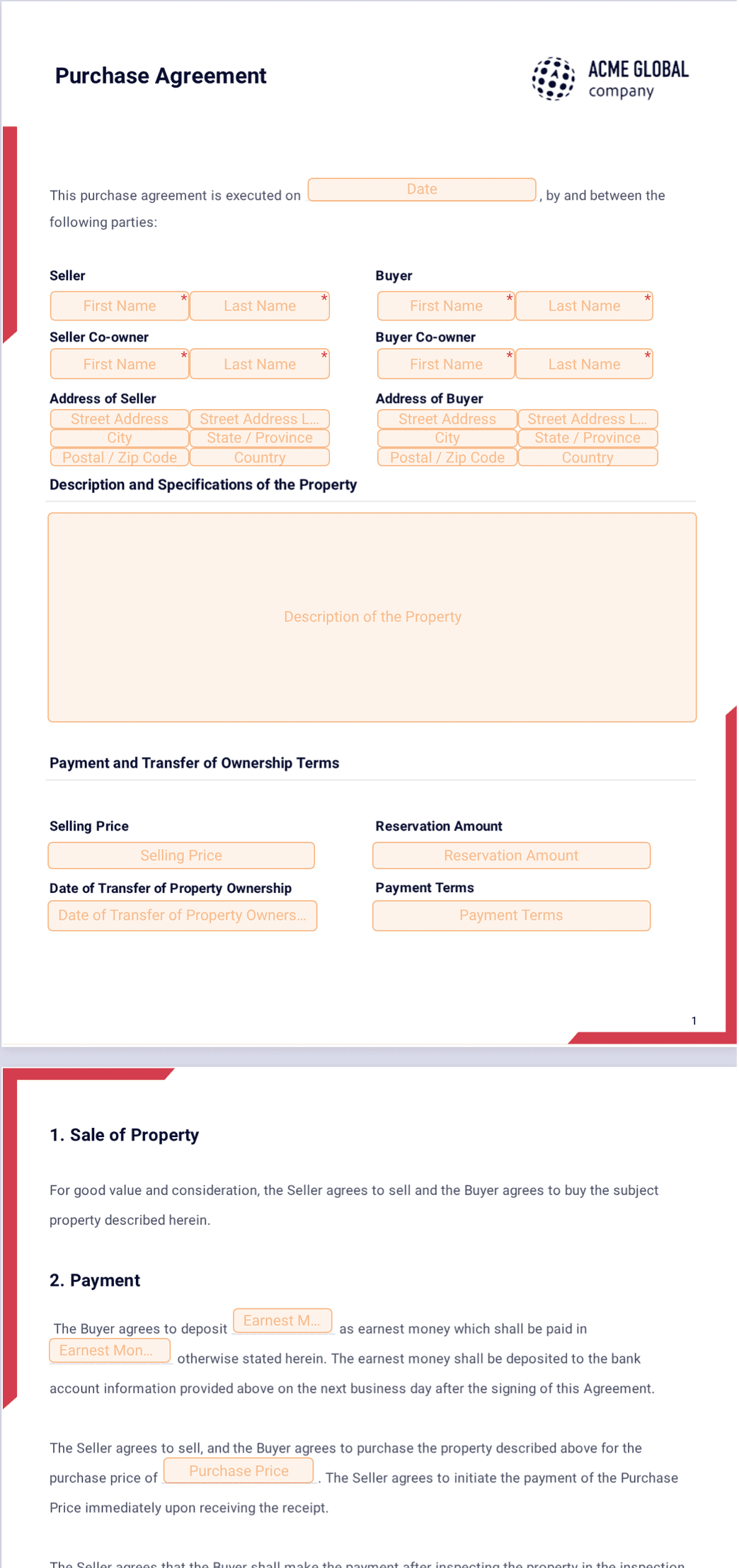 Purchase Commitment Purchase Agreement Template - PDF Templates | Jotform