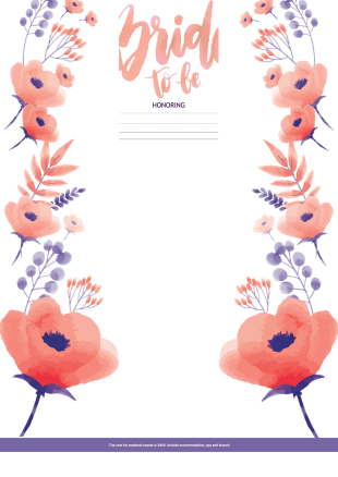 قالب حفل توديع العزوبية - PDF Templates