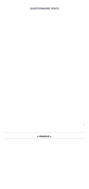 Questionnaire Vente - PDF Templates