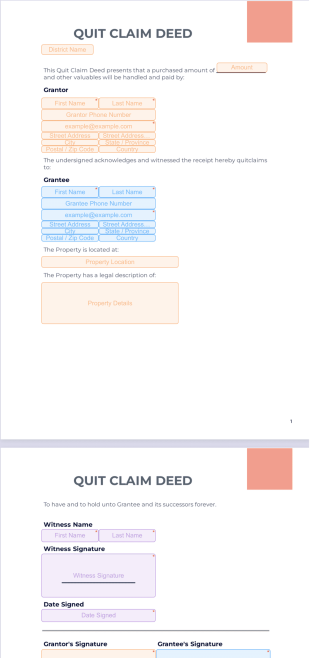 Quit Claim Deed PDF Template