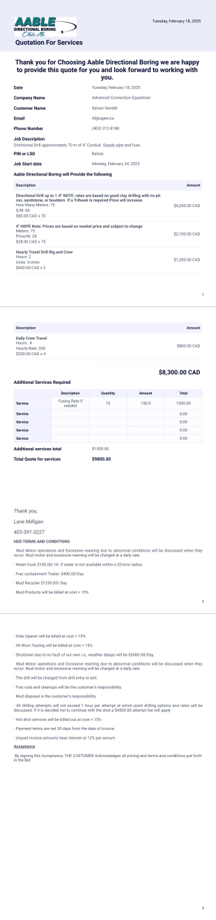 Quote pdf - PDF Templates