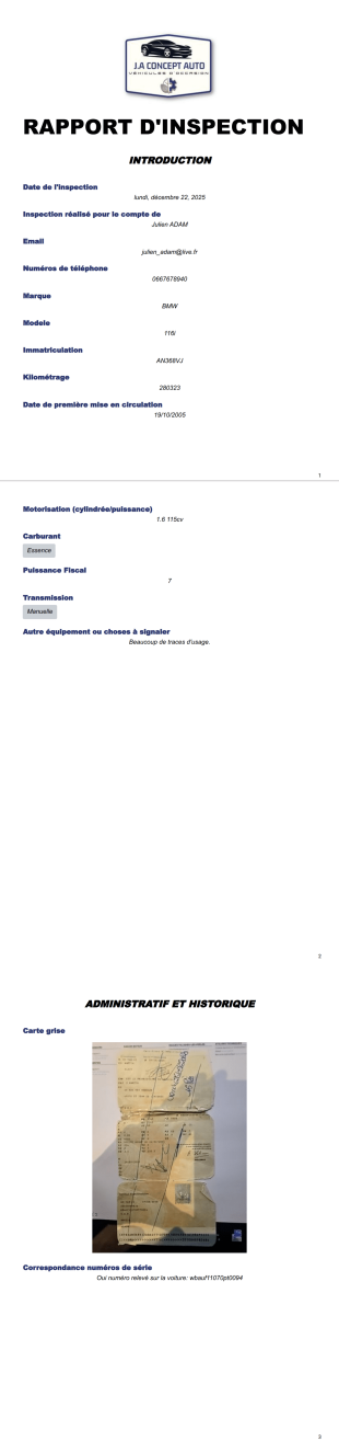 rapport d'inspection - PDF Templates