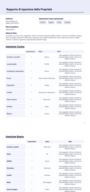Rapporto di Ispezione della Proprietà Template PDF