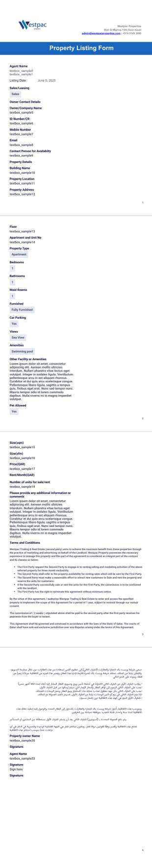 Real estate PDF Template