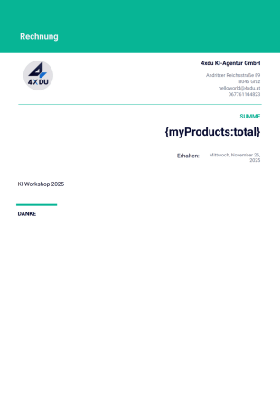 Rechnung 4xDu - PDF Templates