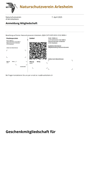 Rechnung NVA - PDF Templates