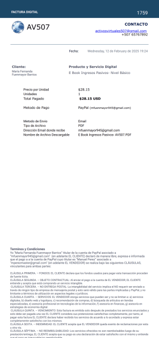 Recibo av507 - PDF Templates