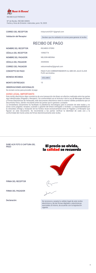 Recibo De Pago - PDF Templates