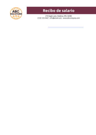 Recibo de salario - PDF Templates