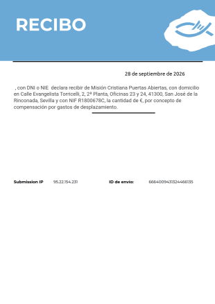 Recibo Portavoces Plantilla PDF
