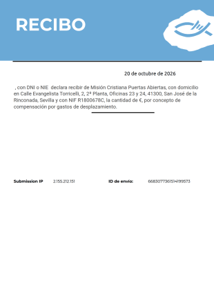 Recibo Portavoces Plantilla PDF