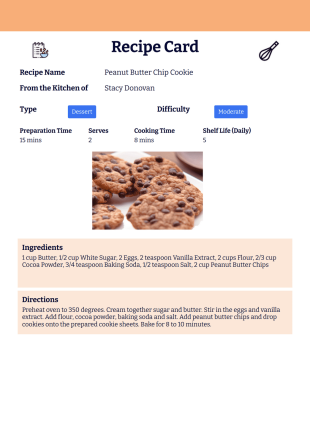 Recipe Card Template - PDF Templates