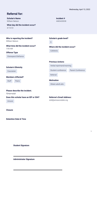 Referral PDF Template