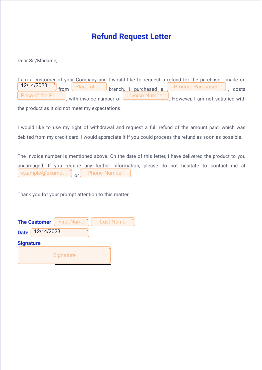 Image 8 for Bank Charges Refund Letter Template