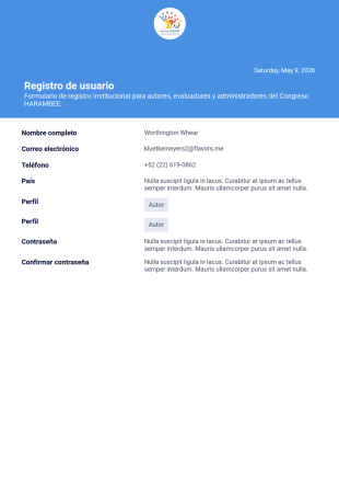 Registro App Harambee | Trabajos Libres Plantilla PDF