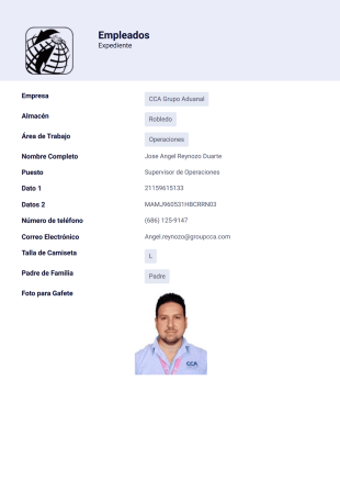 Registro Empleados - PDF Templates
