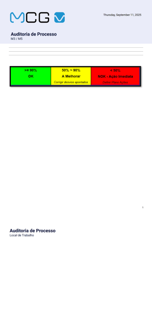 Relatório Auditoria Processo M3 M5 (pdf) - PDF Templates