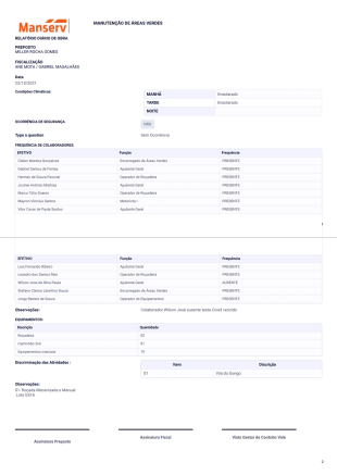 Relatório Diário de Obras - PDF Templates