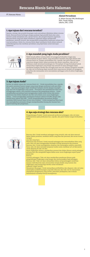 Rencana Bisnis Satu Halaman - PDF Templates