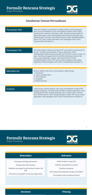 Rencana Strategis Template PDF