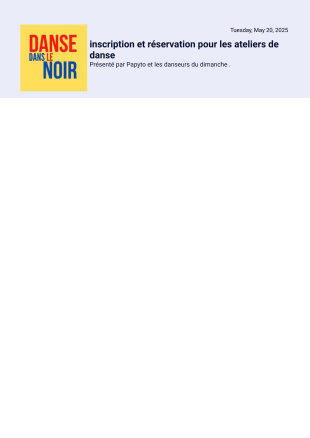 renseignements atelier de danse - PDF Templates