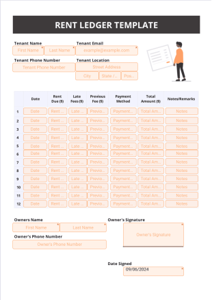 Rent Ledger Template - Sign Templates