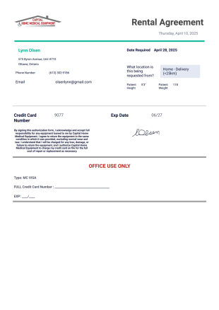 Rental Agreement PDF Template