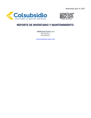 Reporte de INV y MANT AS-COL - PDF Templates
