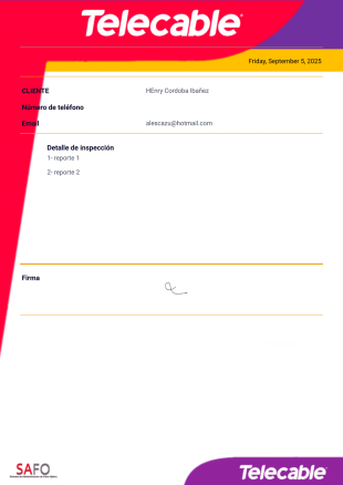 Reporte Visita - PDF Templates