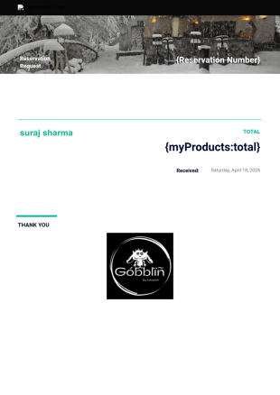 Reservation Request form PDF Template