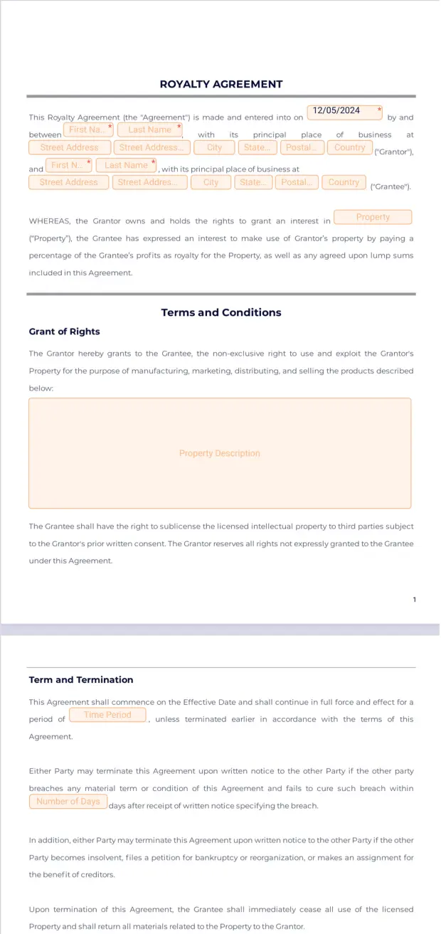 Royalty Agreement