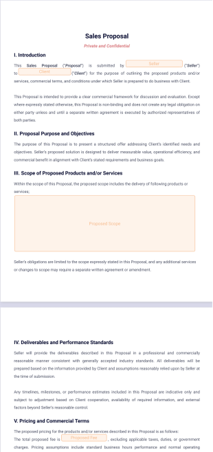 Sales Proposal Template - PDF Templates