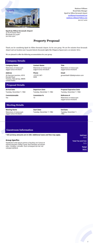 SAVIN Proposal PDF Template