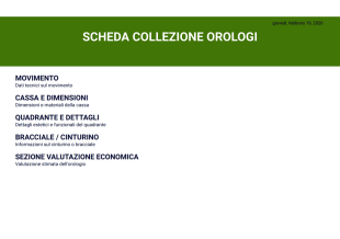 Scheda Orologi Template PDF