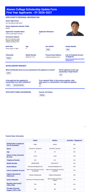 Scho App Form - PDF Templates