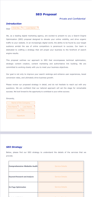 SEO Proposal Template - PDF Templates