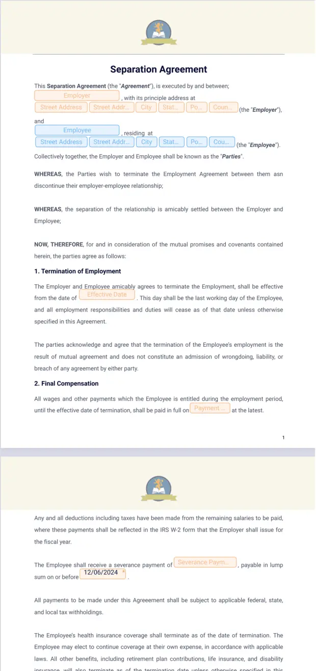 Separation Agreement